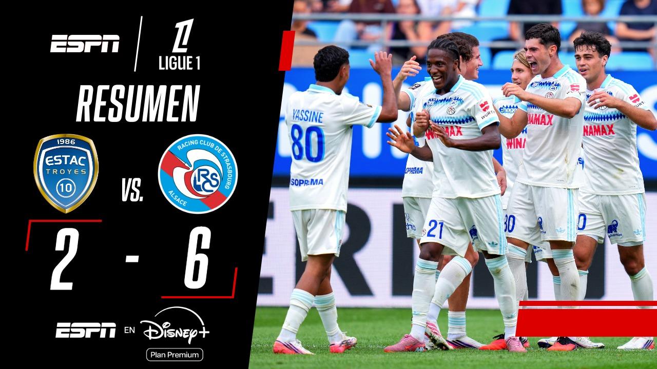 ¡Impresionante goleada de Estrasburgo a Troyes!