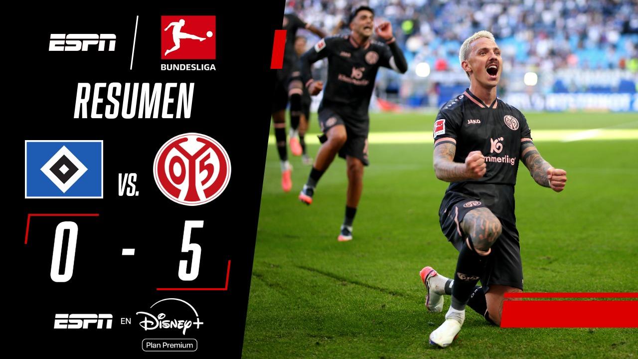 Goleada con polémica de Mainz ante Hamburgo