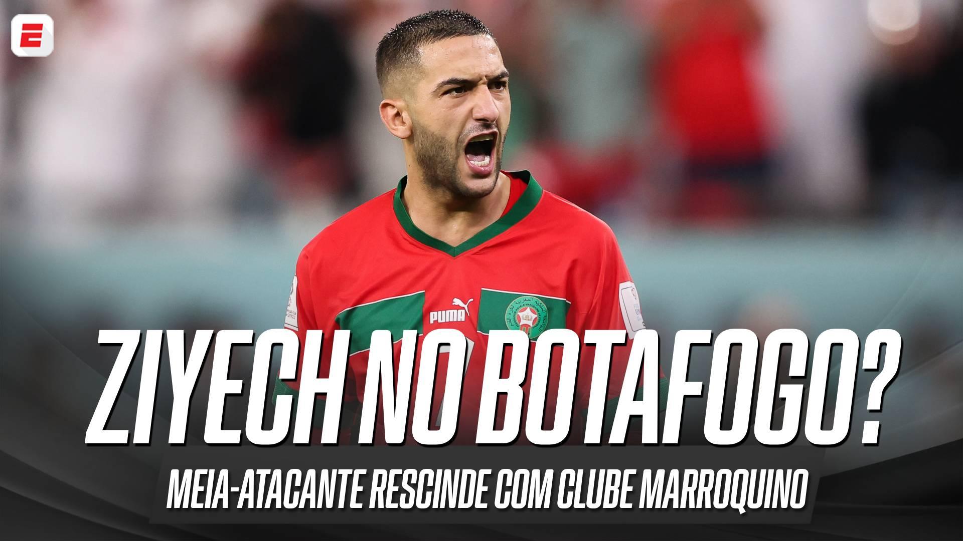 Botafogo supera entrave nas negociações, Ziyech rescinde com Wydad e fica livre para atuar no Brasil; VEJA bastidores