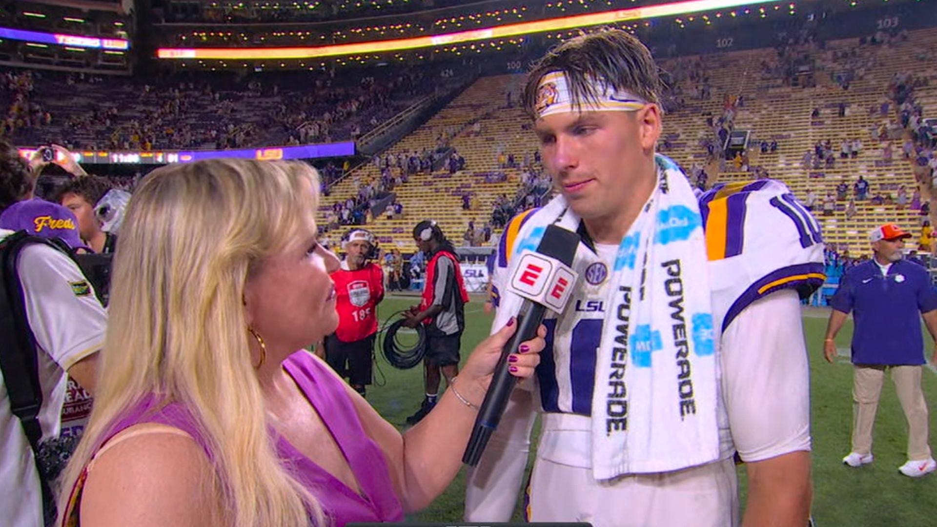 LSU's Sam Leavitt expands on winning in Tiger Stadium