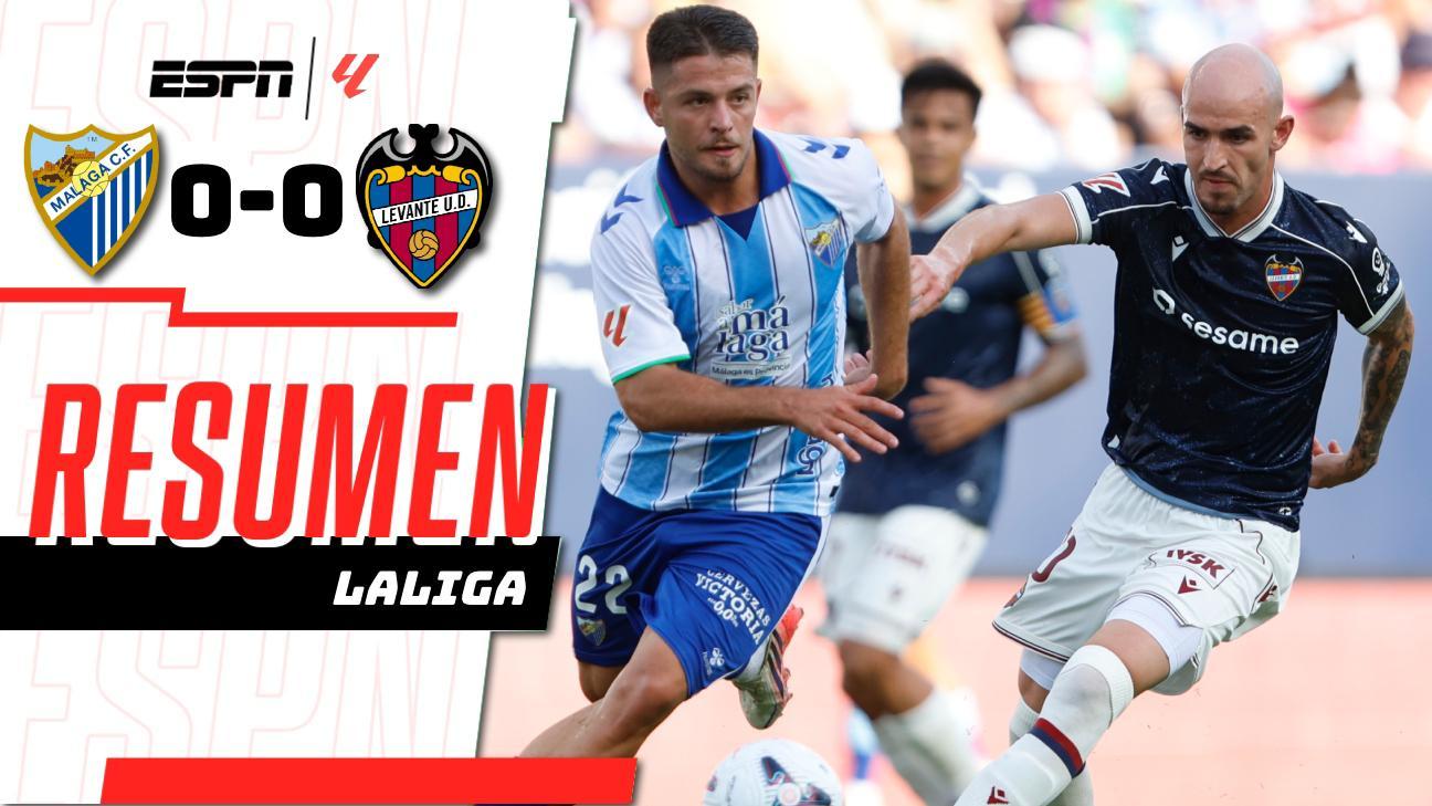 Málaga y Levante batallaron y se repartieron los puntos con el empate