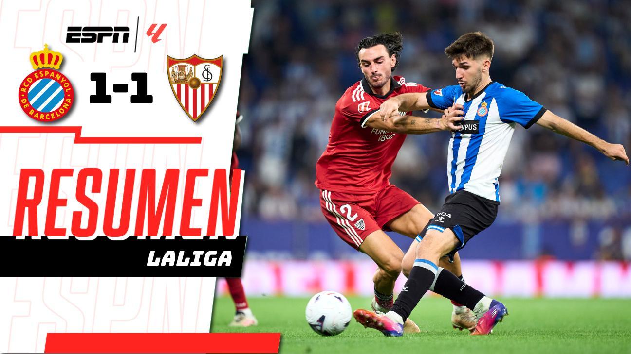 ¡Sevilla y Espanyol se reparten los puntos tras empatar 1-1!