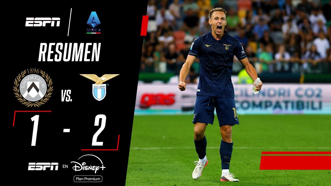 Lazio se lo dio vuelta a Udinese y se quedó con la victoria por 2-1