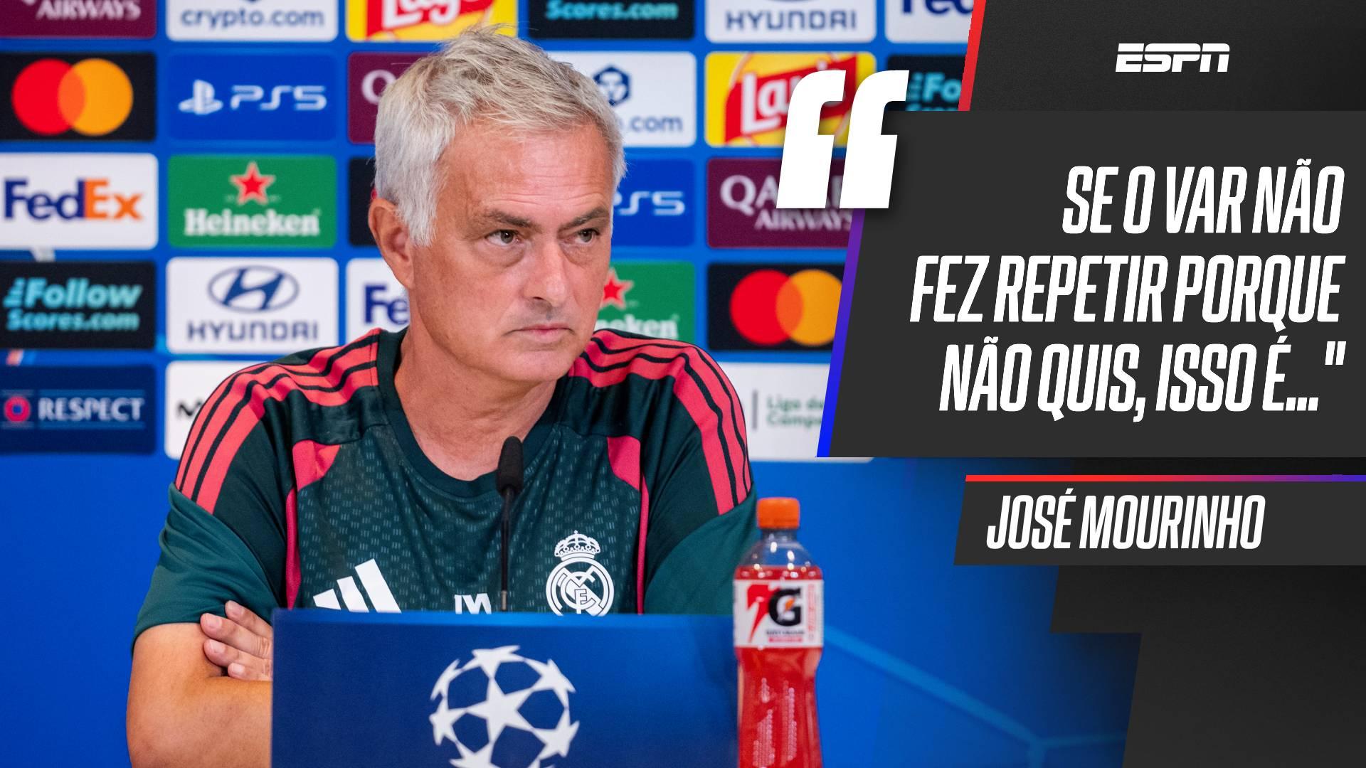Mourinho detona VAR após polêmica sobre pênalti de Mbappé: 'Deveria ir para casa e deixar de ser VAR'