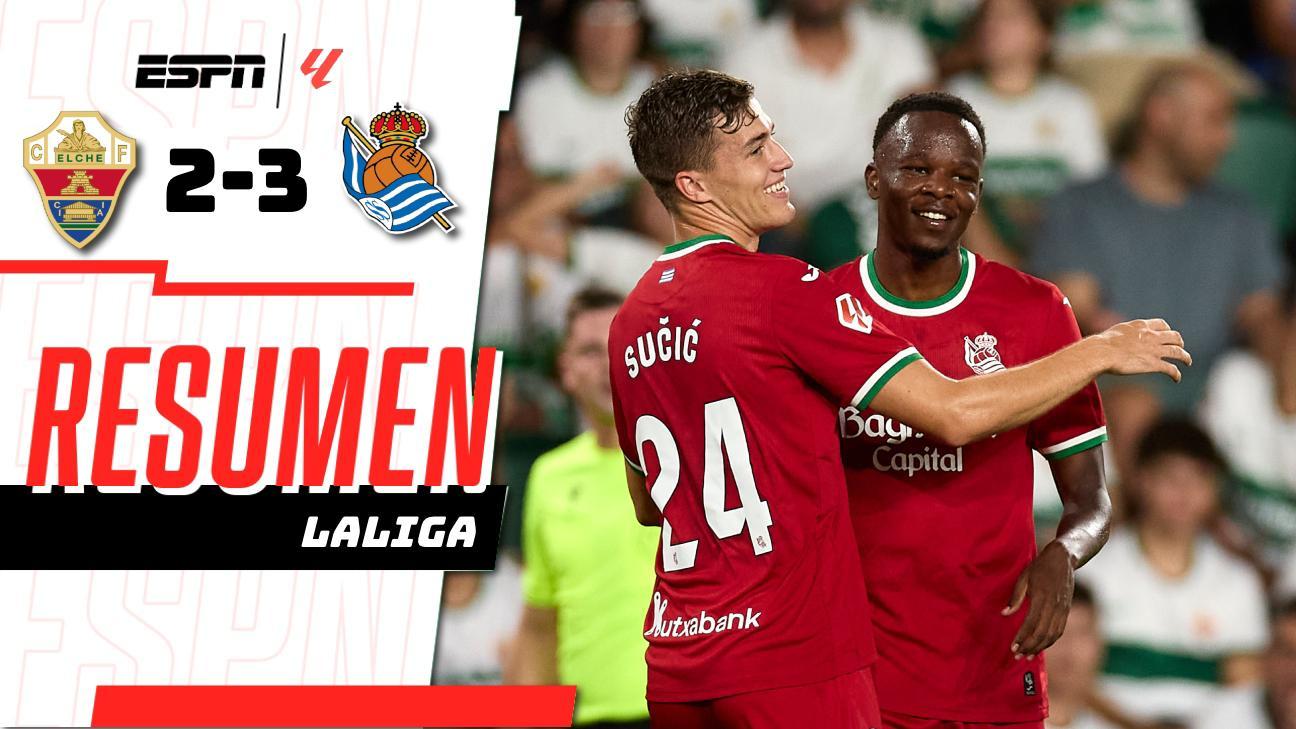 ¡Partidazo! La Real Sociedad derrota al Elche con un gol heroico de Luka Sučić