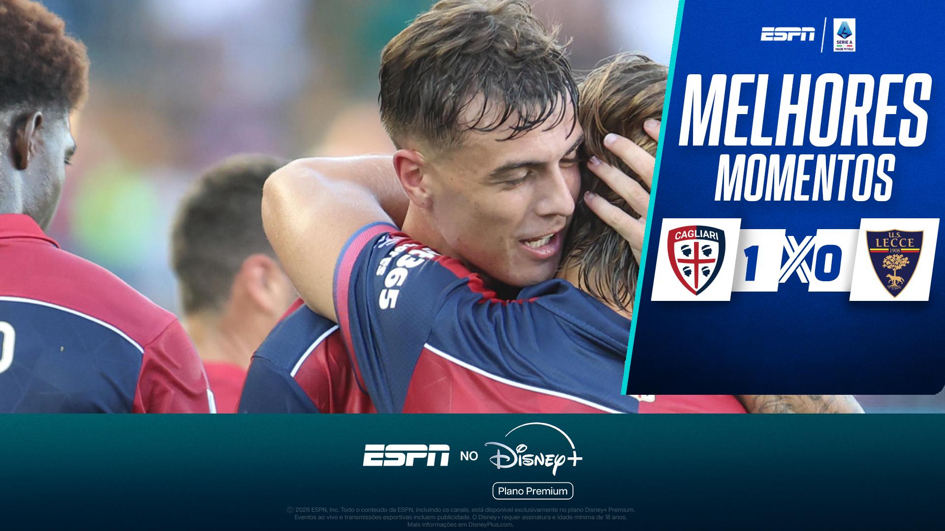 Cagliari 1 x 0 Lecce no Campeonato Italiano: VEJA os melhores momentos