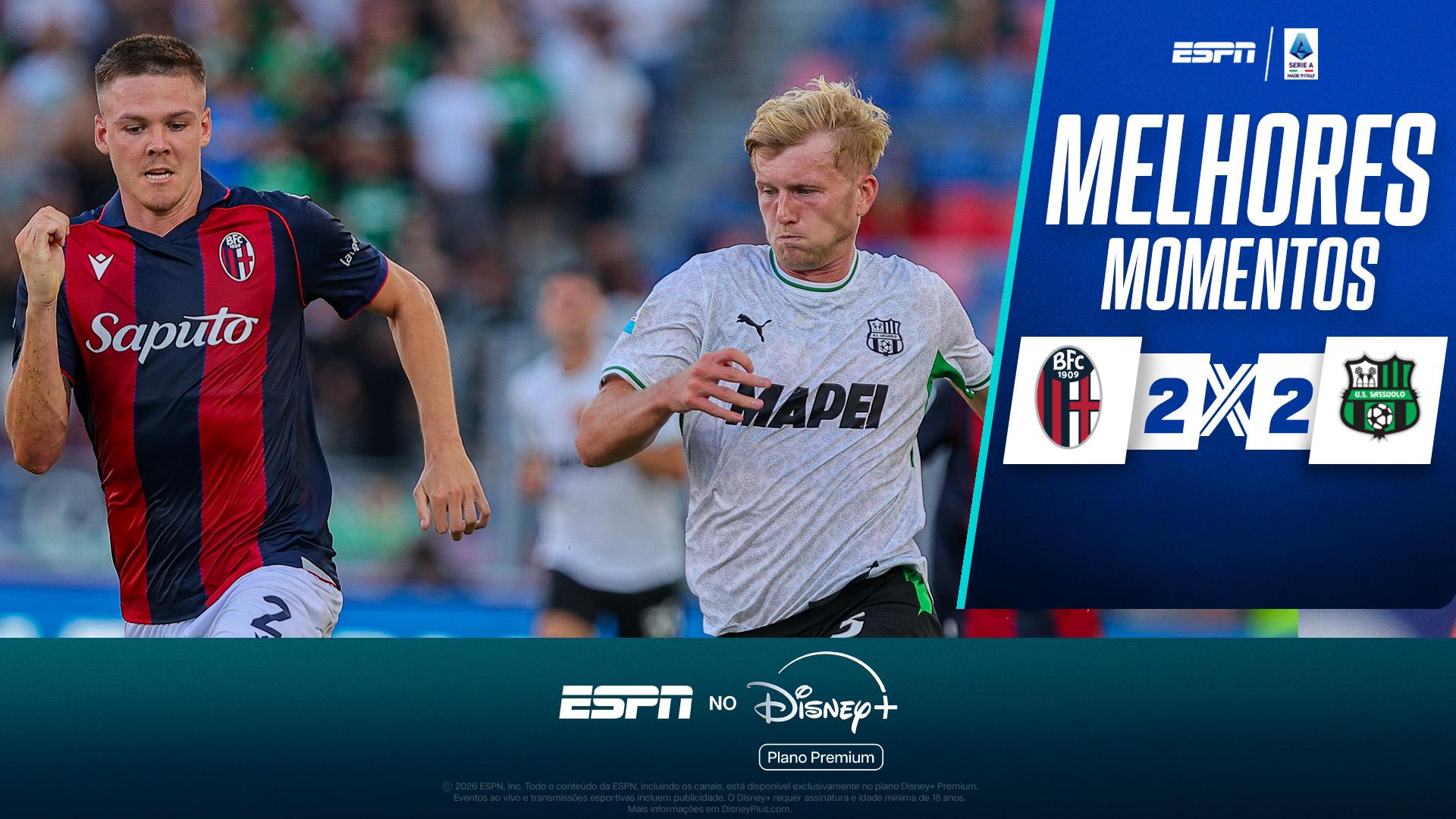 Bologna 2 x 2 Sassuolo no Campeonato Italiano: VEJA os melhores momentos