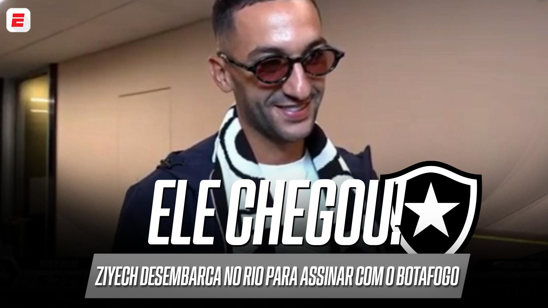 Ziyech chega ao Rio de Janeiro para assinar com o Botafogo