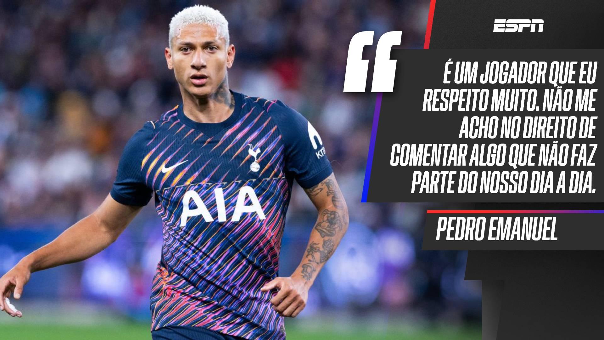 Richarlison no Vasco? Pedro Emanuel é sincero: 'Trabalho com jogadores que estão aqui'