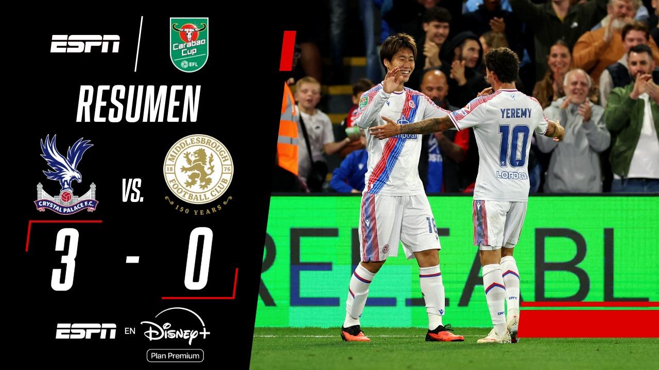 Crystal Palace eliminó al Middlesbrough en la Carabao Cup