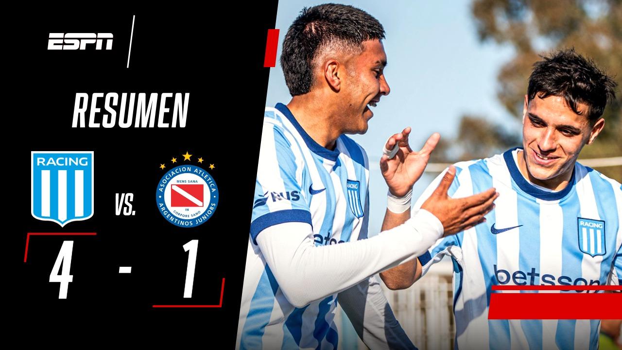 ¡Racing goleó a Argentinos Juniors y firmó su primer triunfo en el Torneo Proyección!