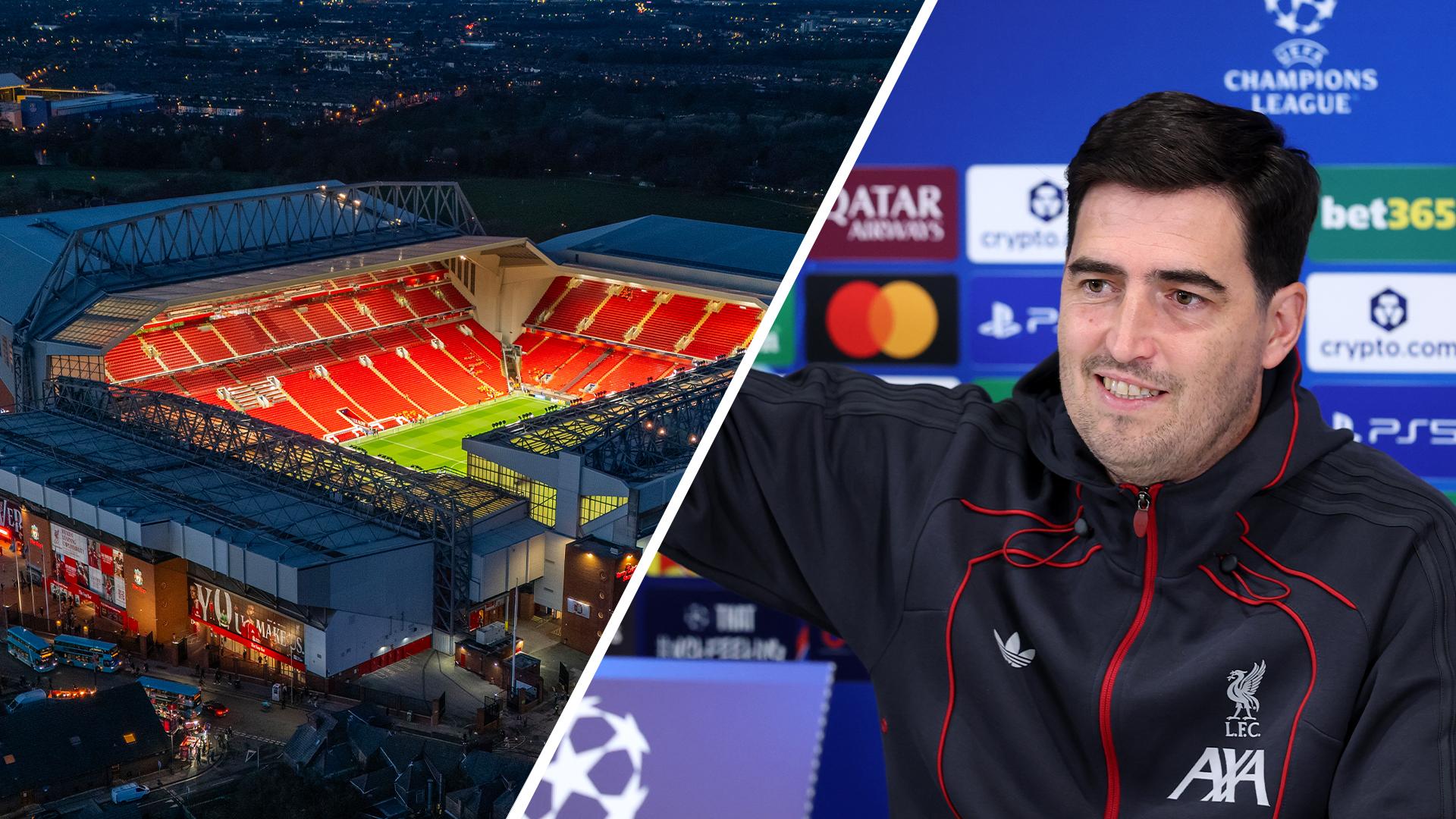 Iraola looking forward to 'special' first UCL game at Anfield