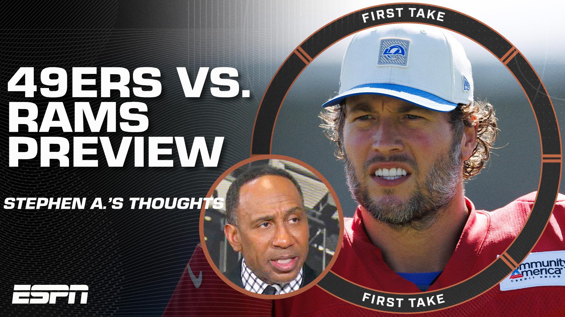 Stephen A. thinks the 49ers have a ‘HUGE OPPORTUNITY’ vs. the Rams