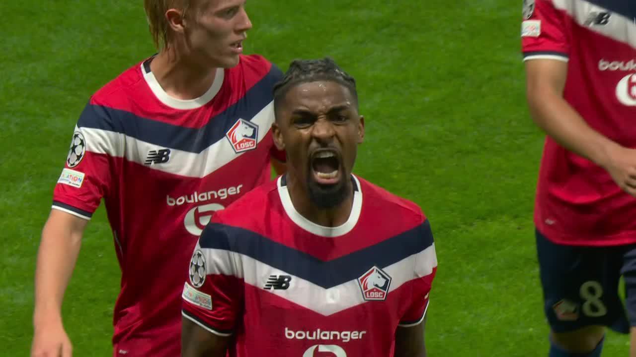Reacción rápida del Lille: Alexsandro marcó el 2-1 ante el Betis
