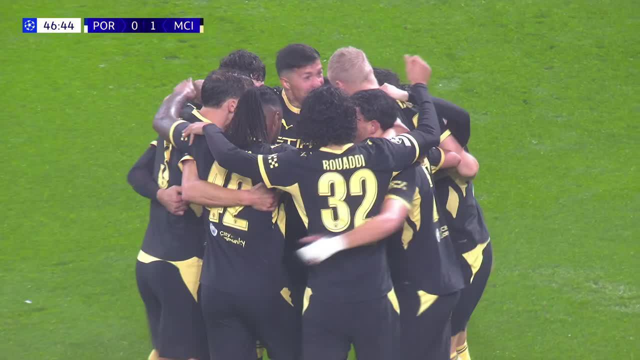 ¡Asistencia top de Enzo Fernandez y gol de Haaland para el 1-0 ante el Porto!