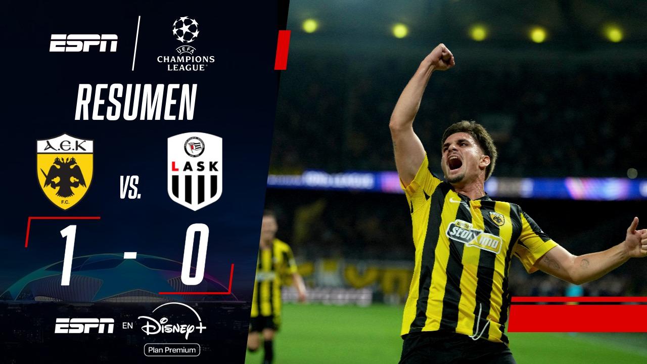 AEK Atenas arrancó la Champions League con un buen triunfo ante Lask