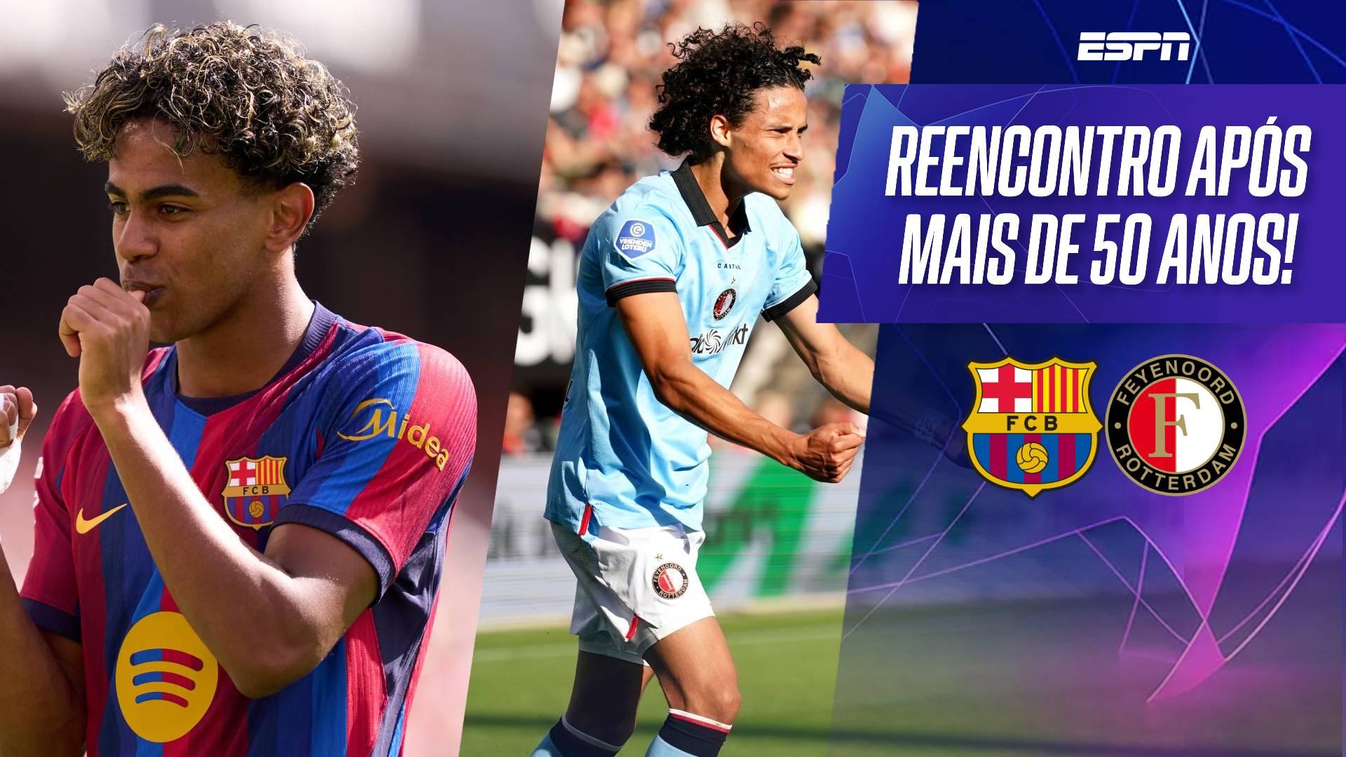 Barcelona e Feyenoord se enfrentam pela Champions League após mais de 50 anos