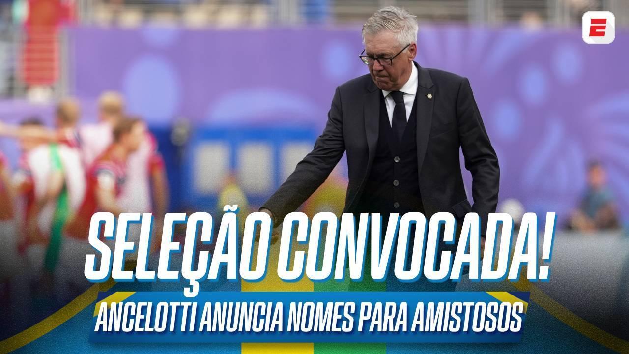Ancelotti anuncia primeira convocação da Seleção Brasileira após Copa do Mundo; VEJA todos os nomes