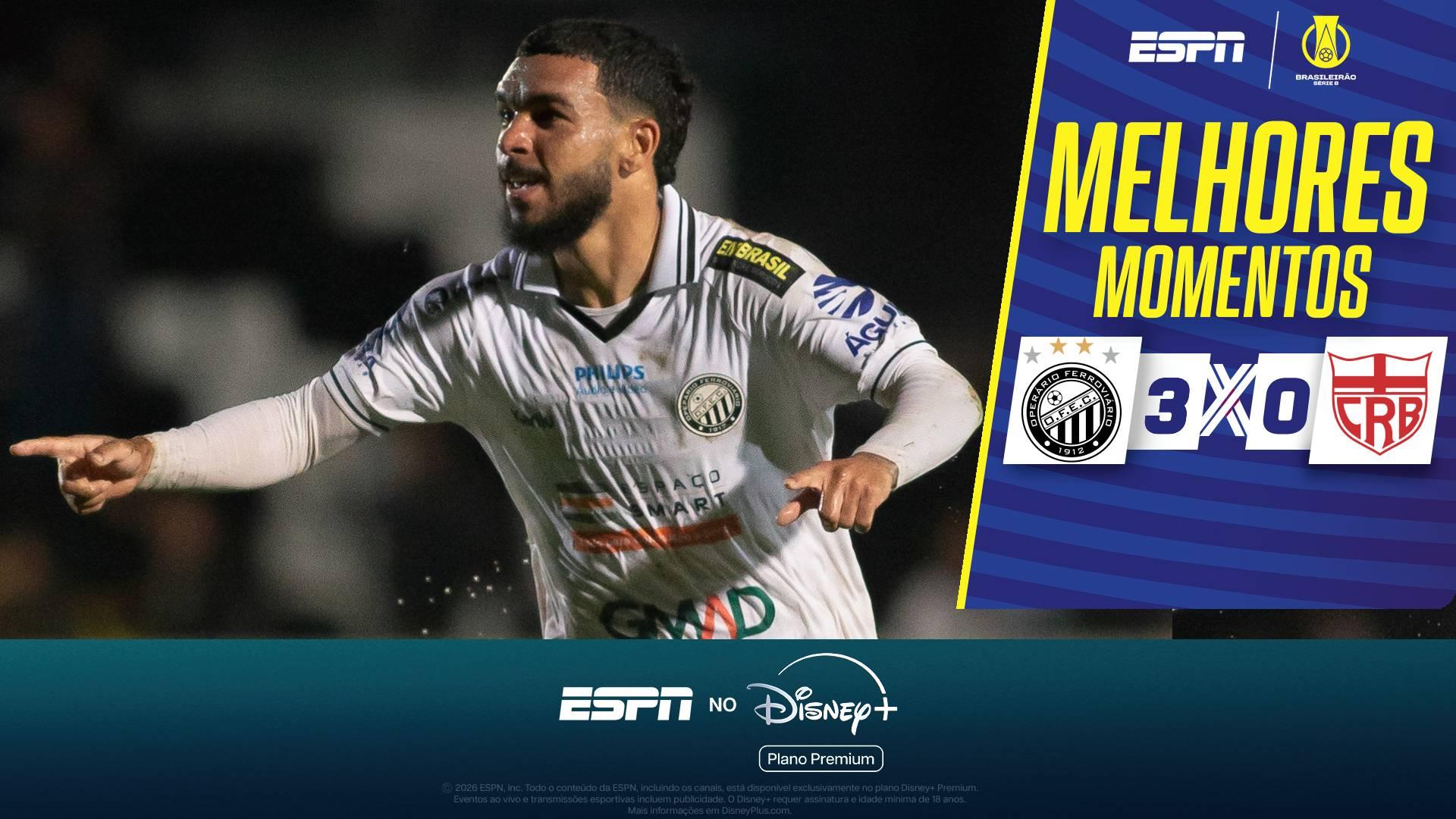 Operário-PR vence CRB na Série B com golaço da intermediária e entra no G6; VEJA os melhores momentos