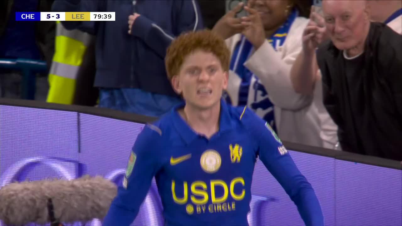 ¡Llegó el gol del Colo! Barco anotó el quinto de Chelsea ante Leeds