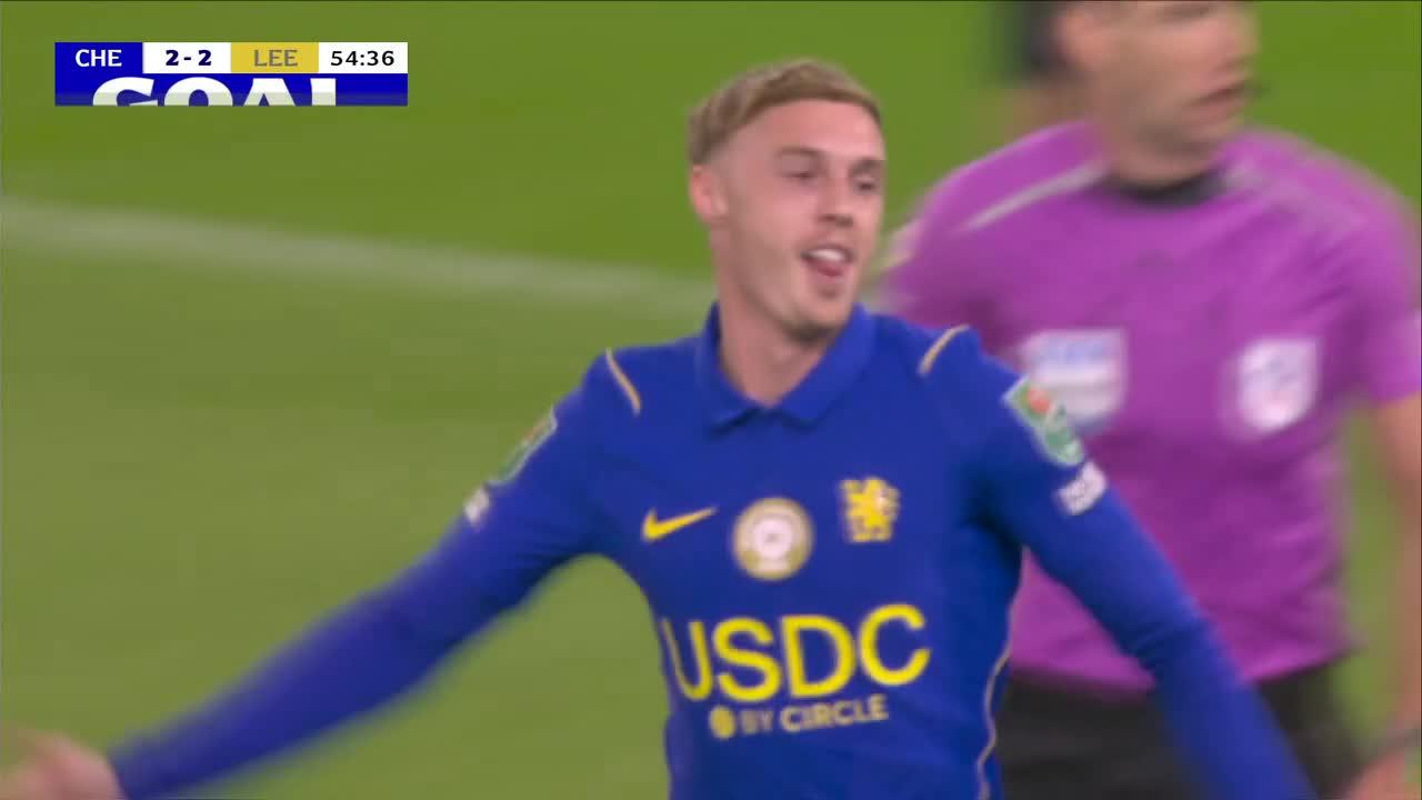 Palmer marcó dos goles en dos minutos y empató el partido ante Leeds