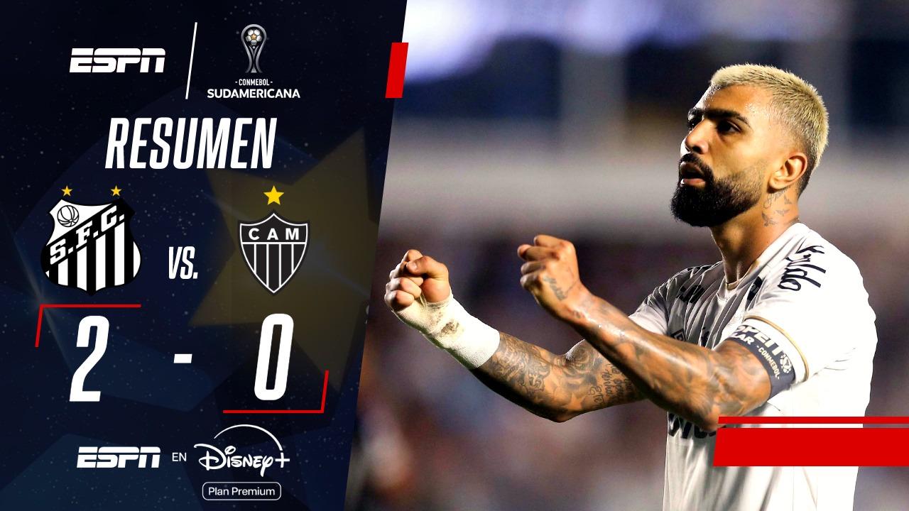 Victoria de Santos ante Atlético Mineiro en el partido de ida