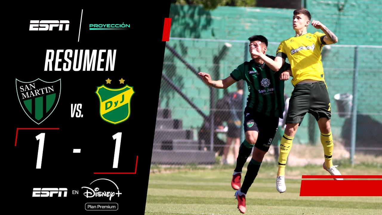 ¡Empate a 1! San Martín y Defensa y Justicia no se sacaron ventajas en el Torneo Proyección