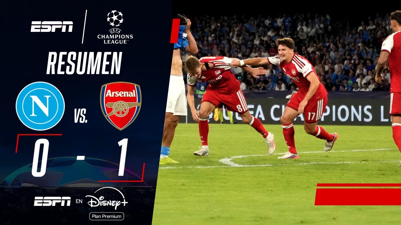 Con un golazo espectacular de Odegaard, Arsenal derrotó 1-0 a Napoli