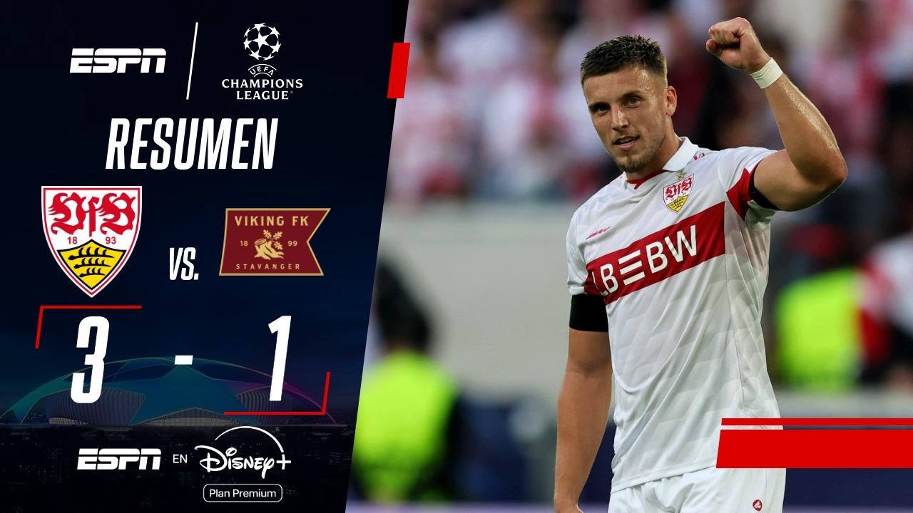 Con hat-trick de Demirovic, Stuttgart venció a Viking en la Champions League
