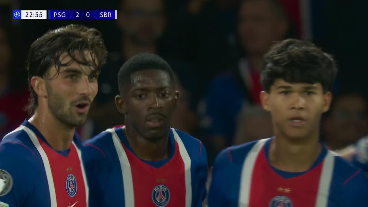 Está intratable: Dembele anotó el 2-0 ante Slovan Bratislava y selló su doblete