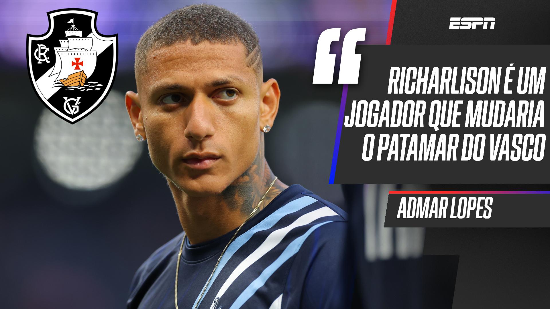Richarlison no Vasco? Diretor da equipe explica situação das negociações pelo atacante: 'Amanhã vocês terão novidades'