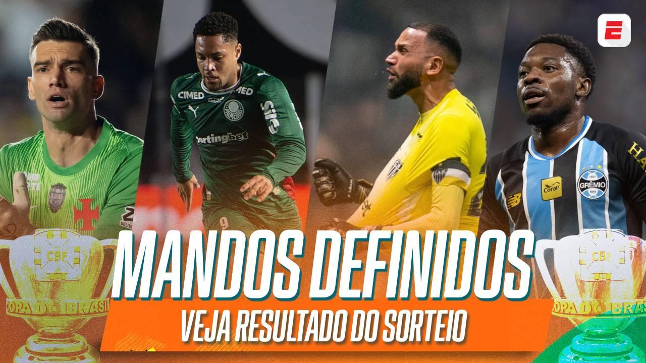 Sorteio define mandos de campo das semifinais da Copa do Brasil e anuncia palco da grande final; VEJA