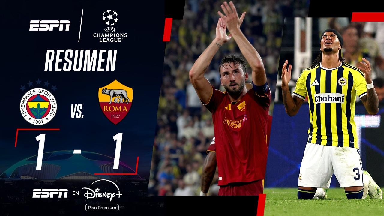 Fenerbahce y Roma repartieron puntos en el inicio de la Fase Liga