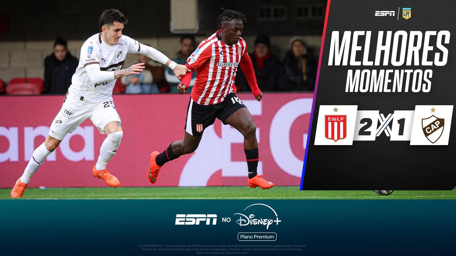 Estudiantes de la Plata vence Platense com gol nos acréscimos de Carrillo em duelo de rivais de Corinthians e Fluminense