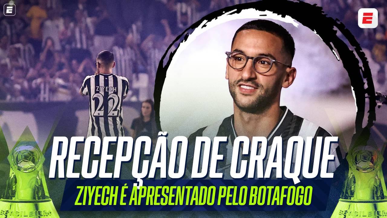 Ele chegou! Marroquino Ziyech, ex-Chelsea, é apresentado com festa pela torcida do Botafogo; assista