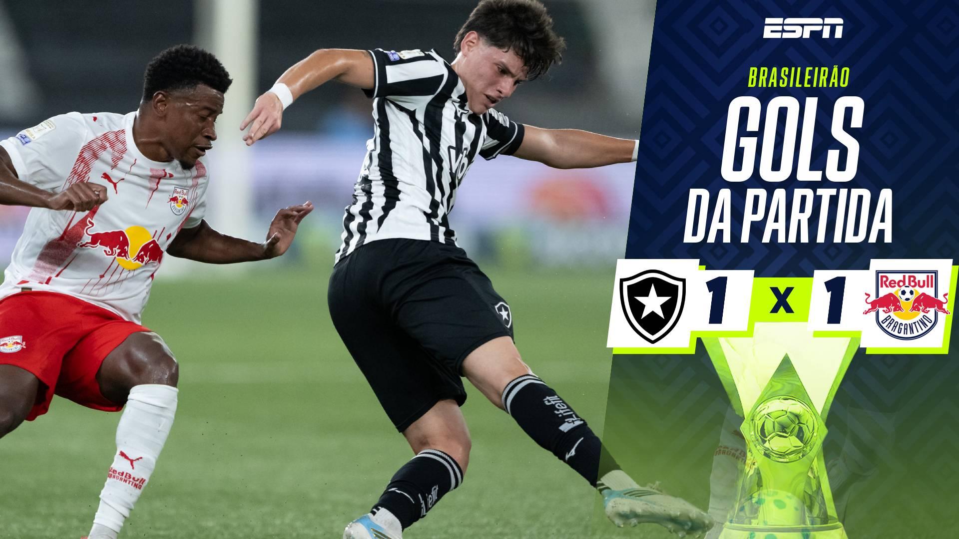 Botafogo reage, mas só empata com o Bragantino em jogo marcado por expulsão de Wallace Yan, choro e provocação; VEJA como foi