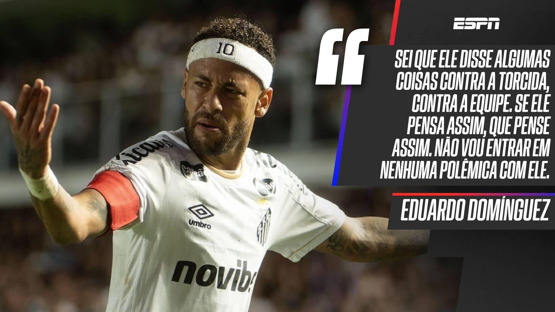 Eduardo Domínguez responde se provocações de Neymar afetam Atlético-MG: 'Se ele pensa assim...'