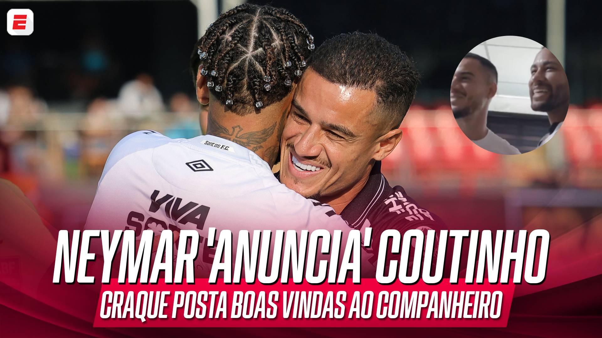 Neymar 'anuncia' Coutinho antes do Santos em suas redes; VEJA