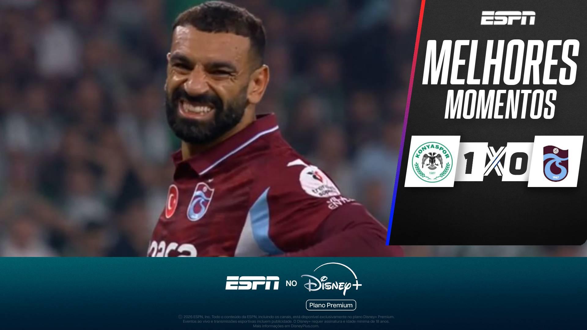 Salah perde chance de empatar, e Konyaspor vence Trabzonspor pelo Campeonato Turco; melhores momentos