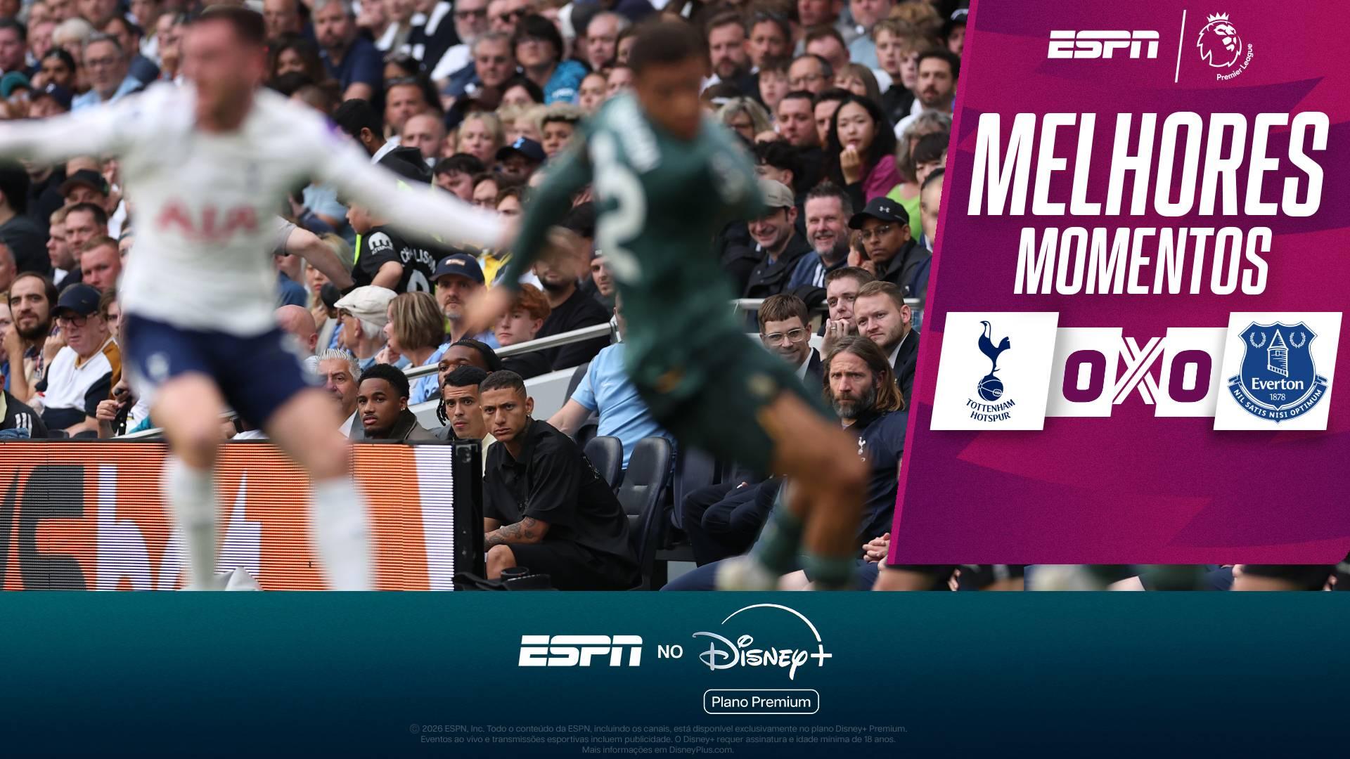 Com Richarlison afastado e no banco, Tottenham empata sem gols com Everton na Premier League