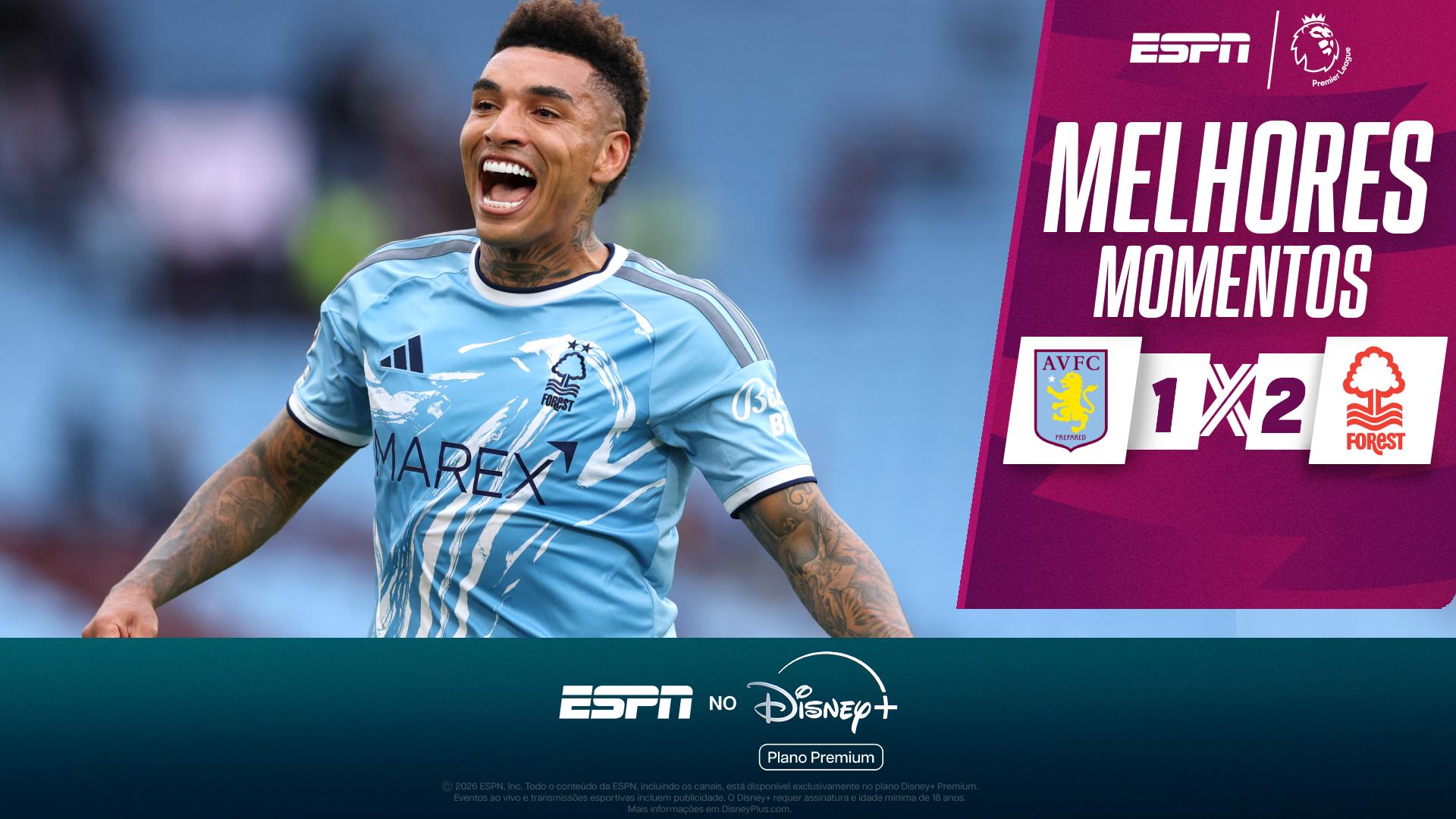 Igor Jesus faz golaço no fim, ofusca primeiro gol de Alysson na Premier League e dá vitória para o Forest contra o Villa