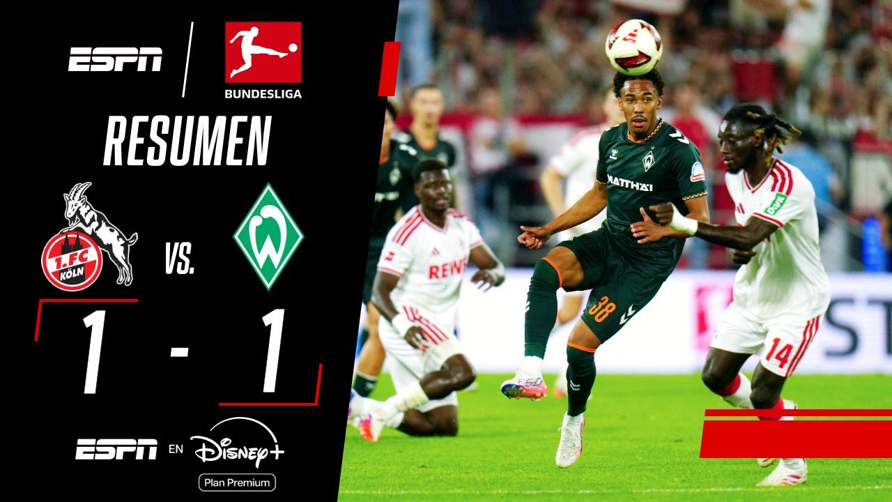 Koln y Werder Bremen igualaron en un duelo luchado