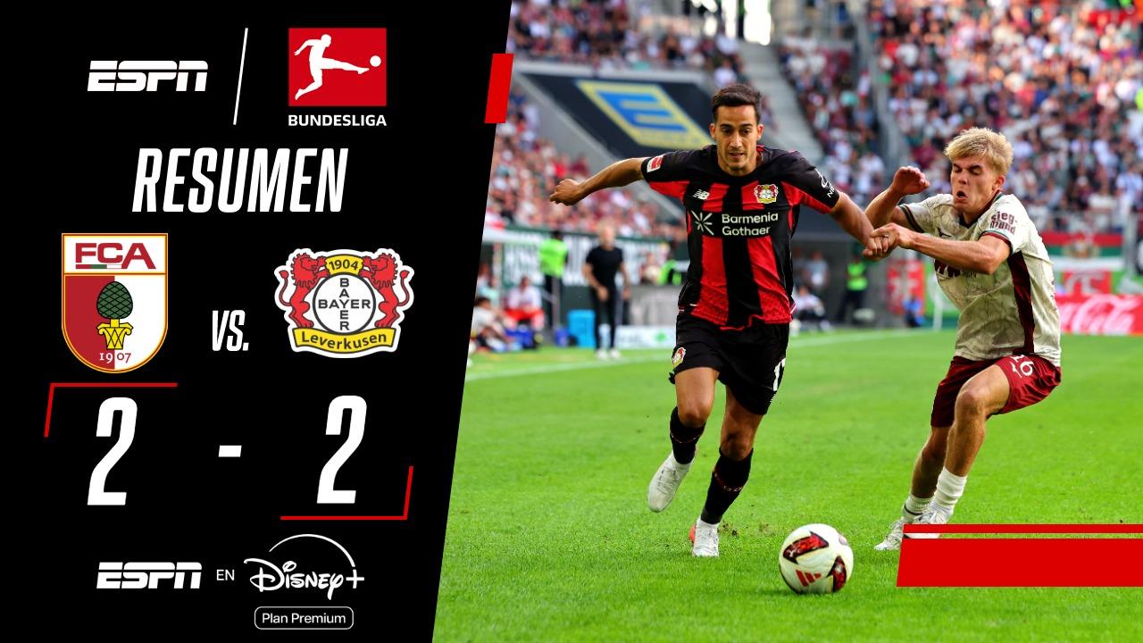 Bayer Leverkusen y Augsburgo igualaron 2-2 en la Bundesliga