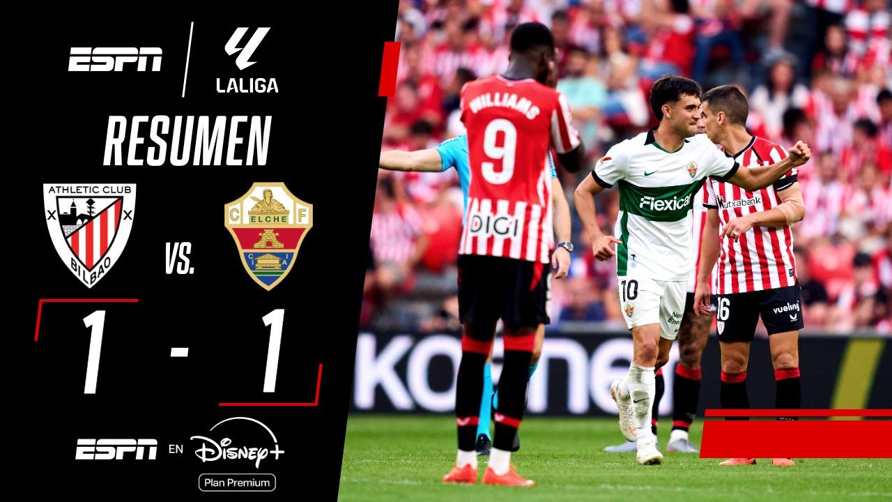Facu Buonanotte hizo un gol en el empate de Elche contra Athletic Club