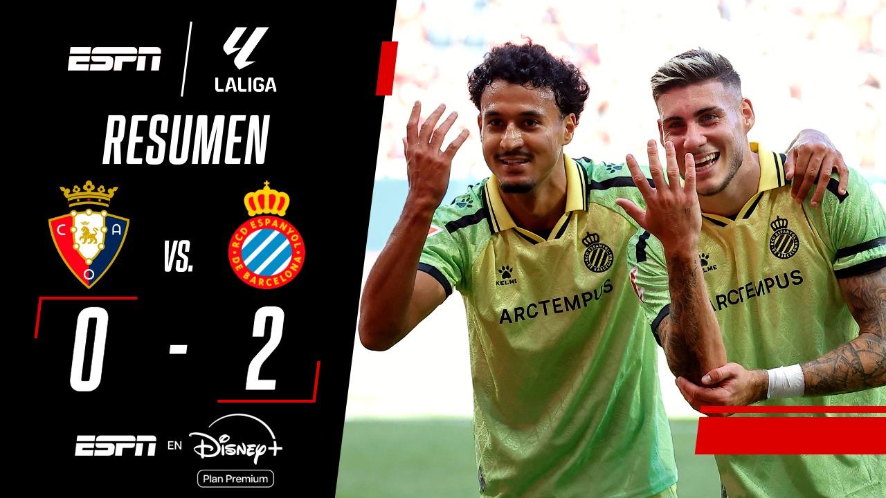 Espanyol venció 2-0 a Osasuna en LaLiga