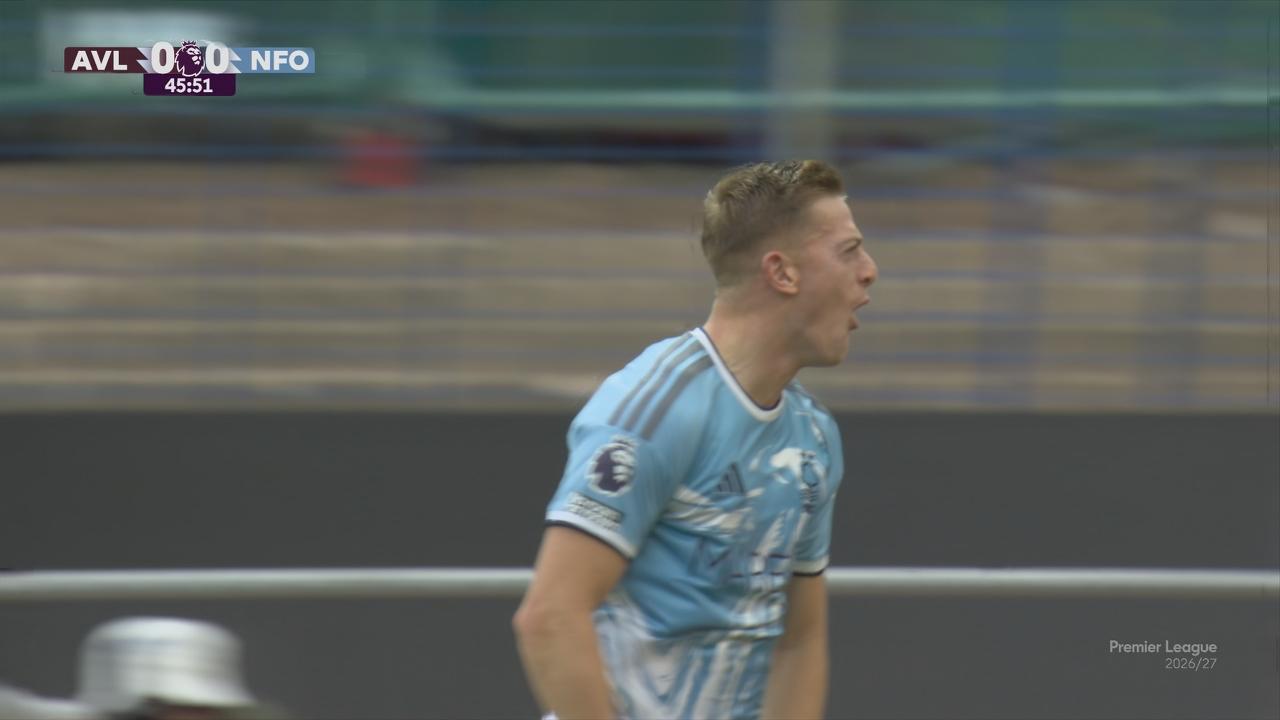 ¡Imposible para el arquero! Delap abrió el marcador ante Aston Villa
