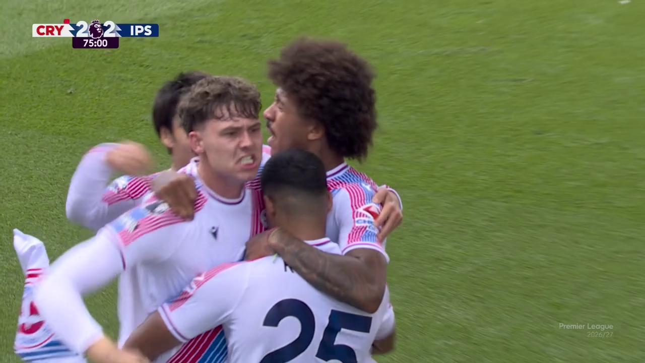 ¡Para gritarlo: golazo de Larsen para el empate del Crystal Palace!