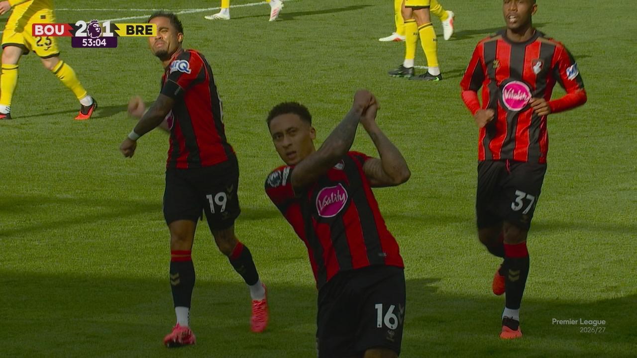 Travernier le rompió el arco a Kelleher y puso el 2-0 para Bournemouth