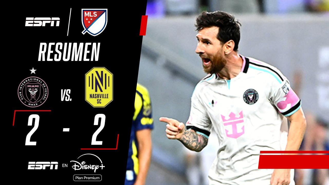 Messi marcó un golazo, pero a Inter Miami se le escapó el triunfo sobre el final