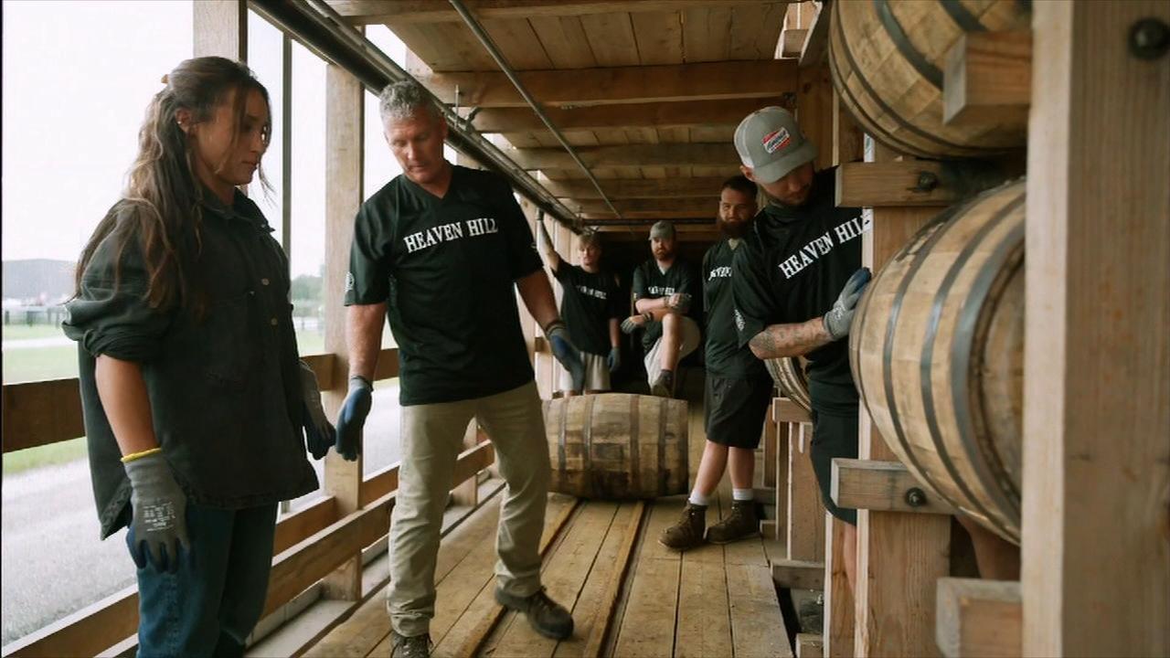 Marion Crowder tries Kentucky's traditional barrel rolling
